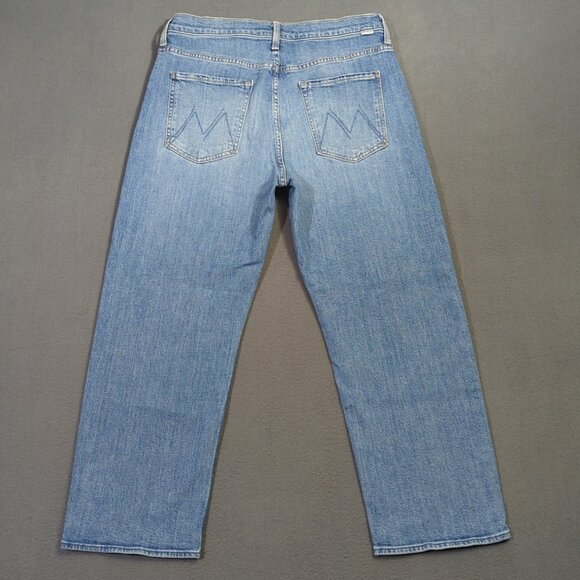 Mother Jeans Women's 31 Blue The Ditcher Zip Crop In Boogie Down Denim - Picture 2 of 15